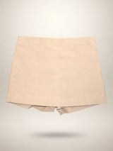Sand Fine Corduroy Skirt In Stretch Cotton - Mi Nina Kids