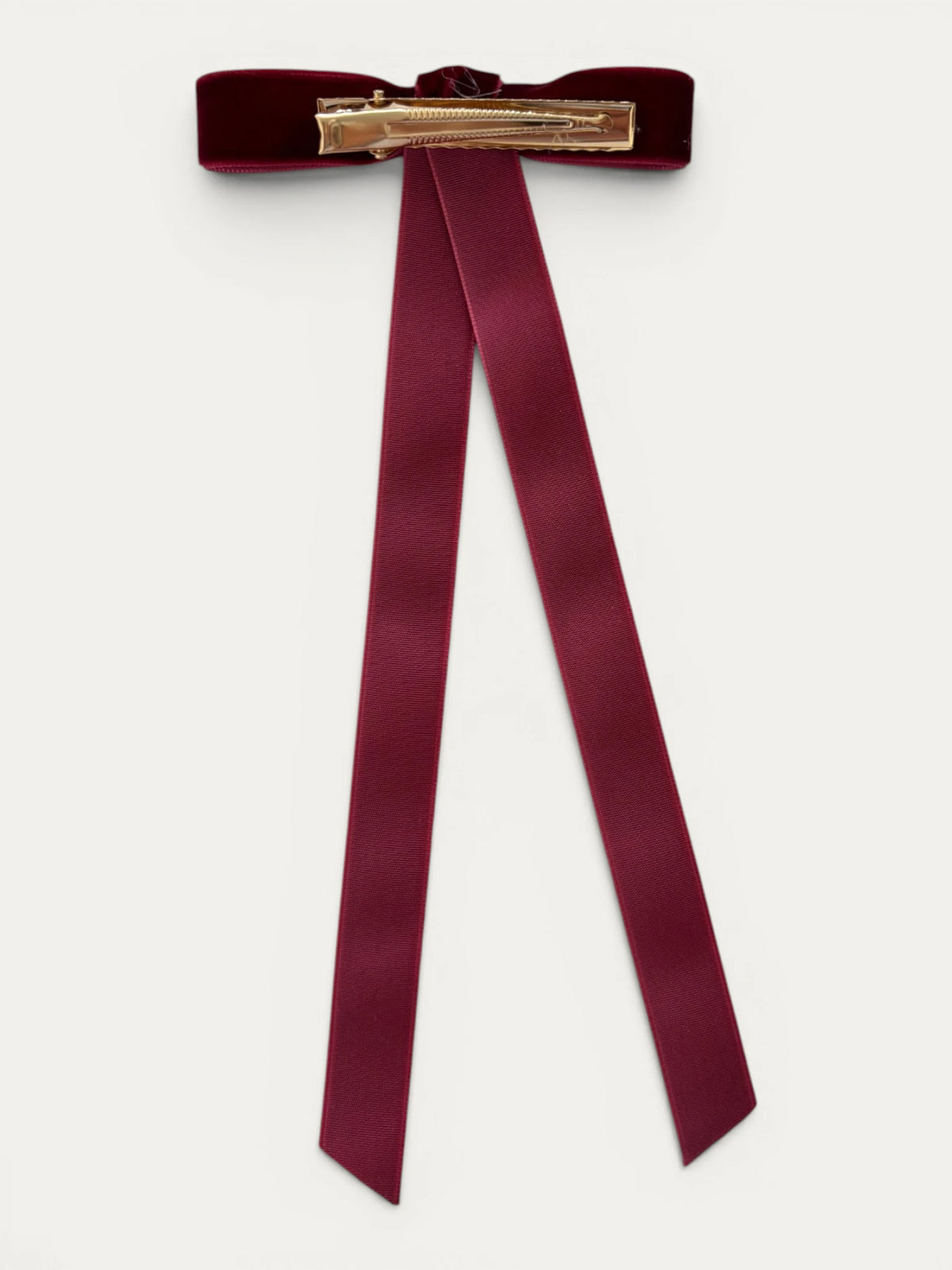 Long Fine Velvet Ribbon Bow - Mi Nina Kids