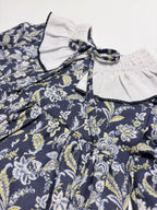 Clara Paisley Blue Dress With Paisley Print - Mi Nina Kids