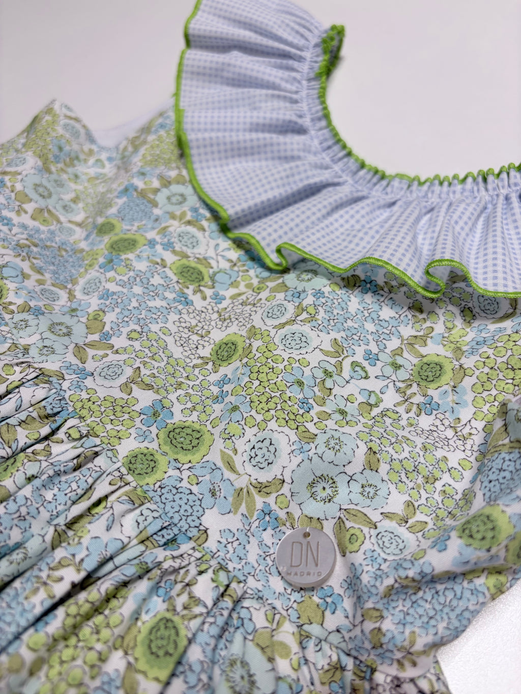 Lucia Green Dress With Green Gingham Petticoat