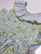 Lucia Green Dress With Green Gingham Petticoat - Mi Nina Kids