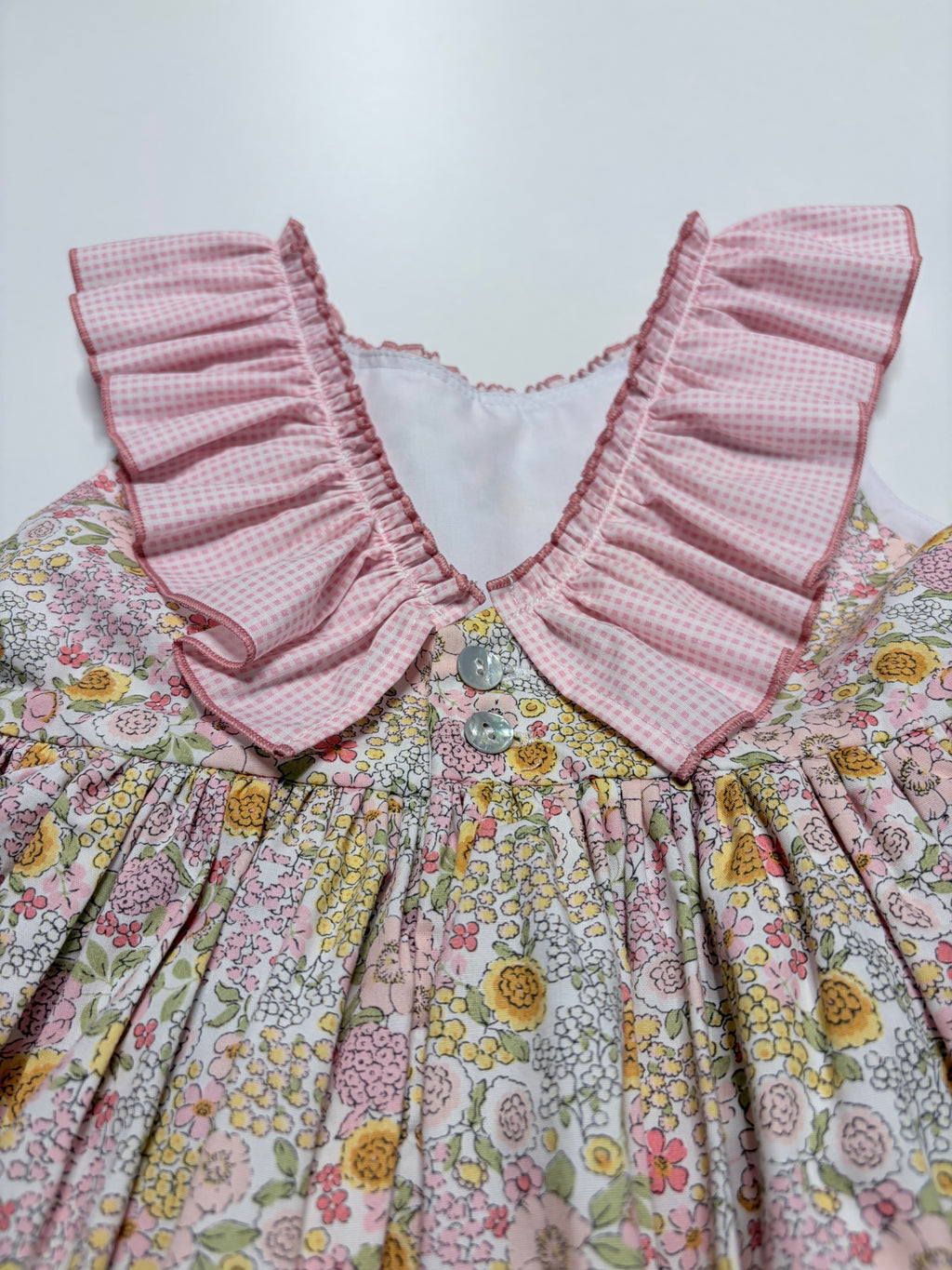 Lucia Pink Dress With Pink Gingham Petticoat
