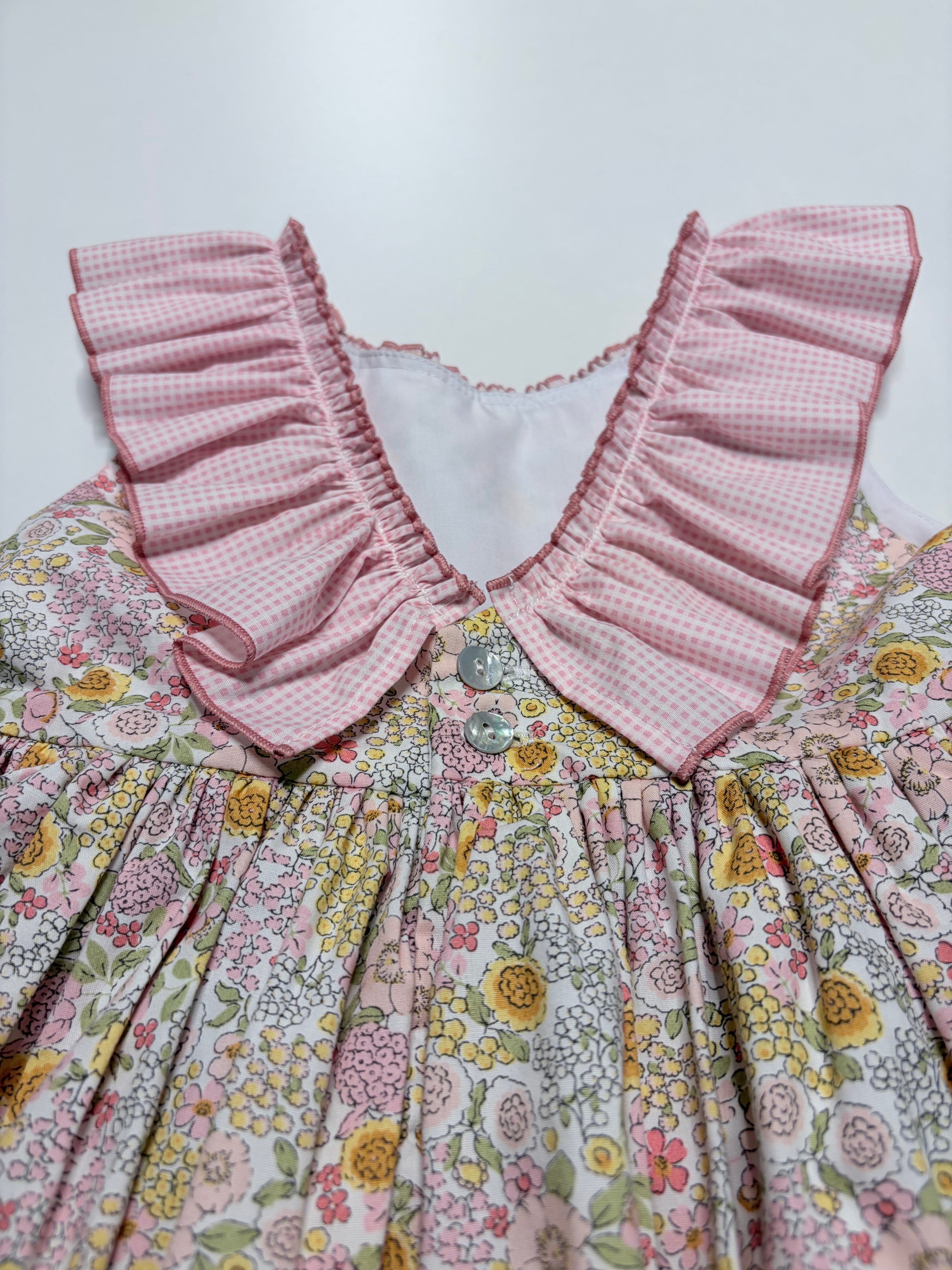 Lucia Pink Dress With Pink Gingham Petticoat