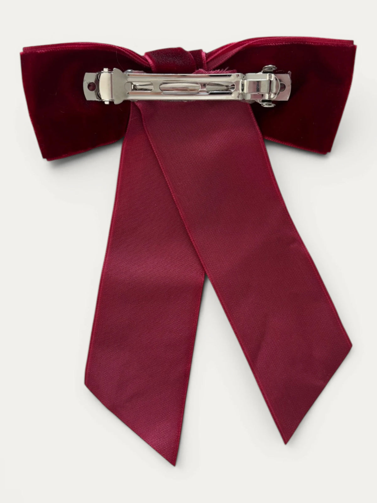 Wide Velvet Bow Clip - Mi Nina Kids