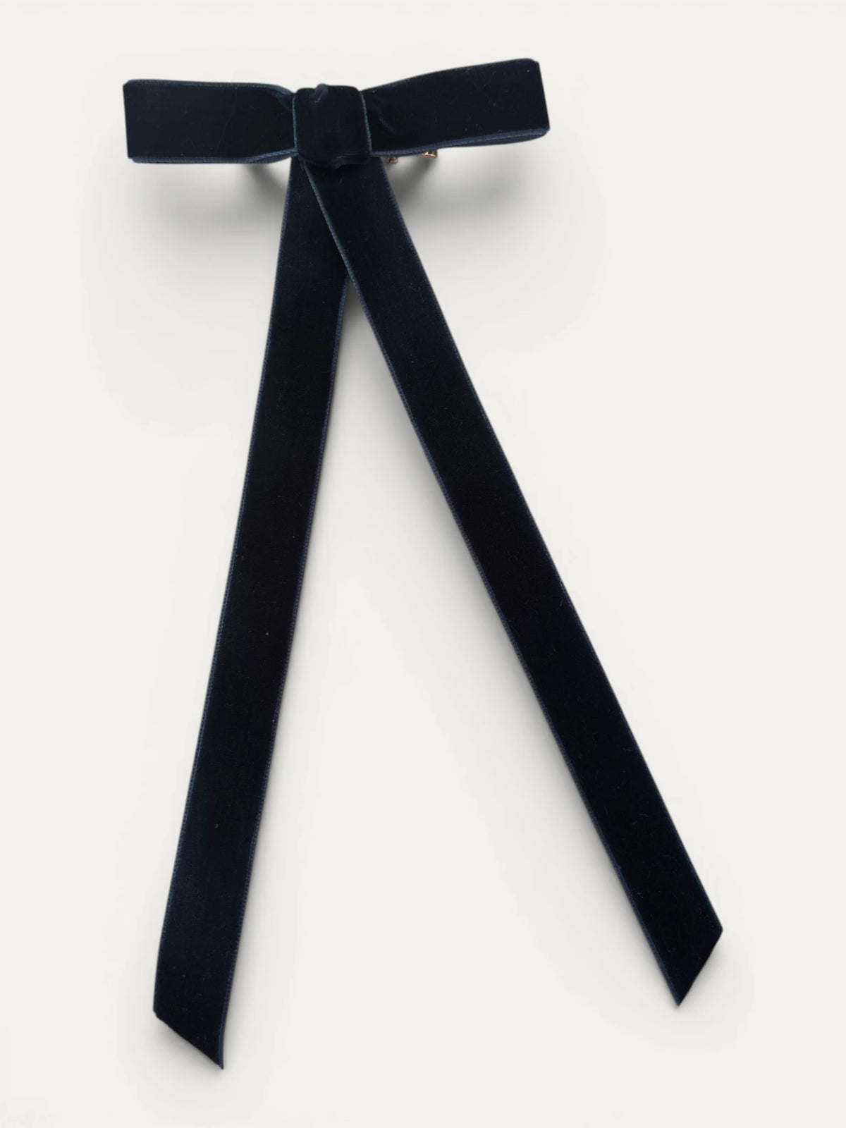 Long Fine Velvet Ribbon Bow - Mi Nina Kids