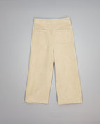 Girl corduroy trousers with patch pockets and ric-rac trim
