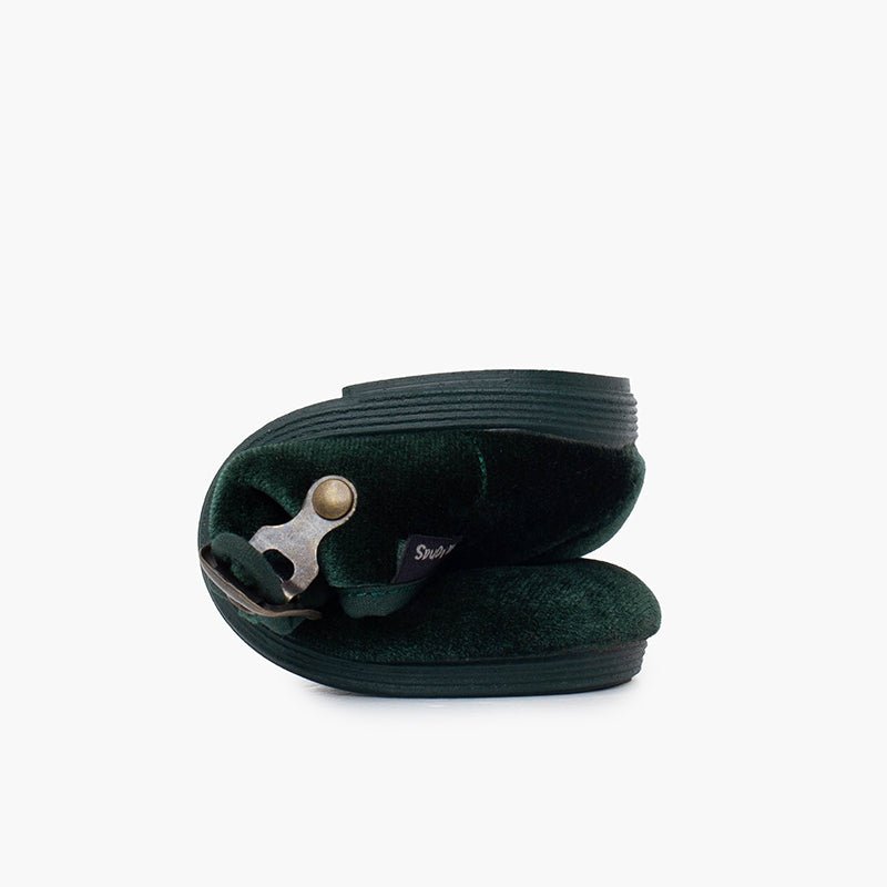 Pisamonas green velvet Mary Jane - Mi Nina Kids
