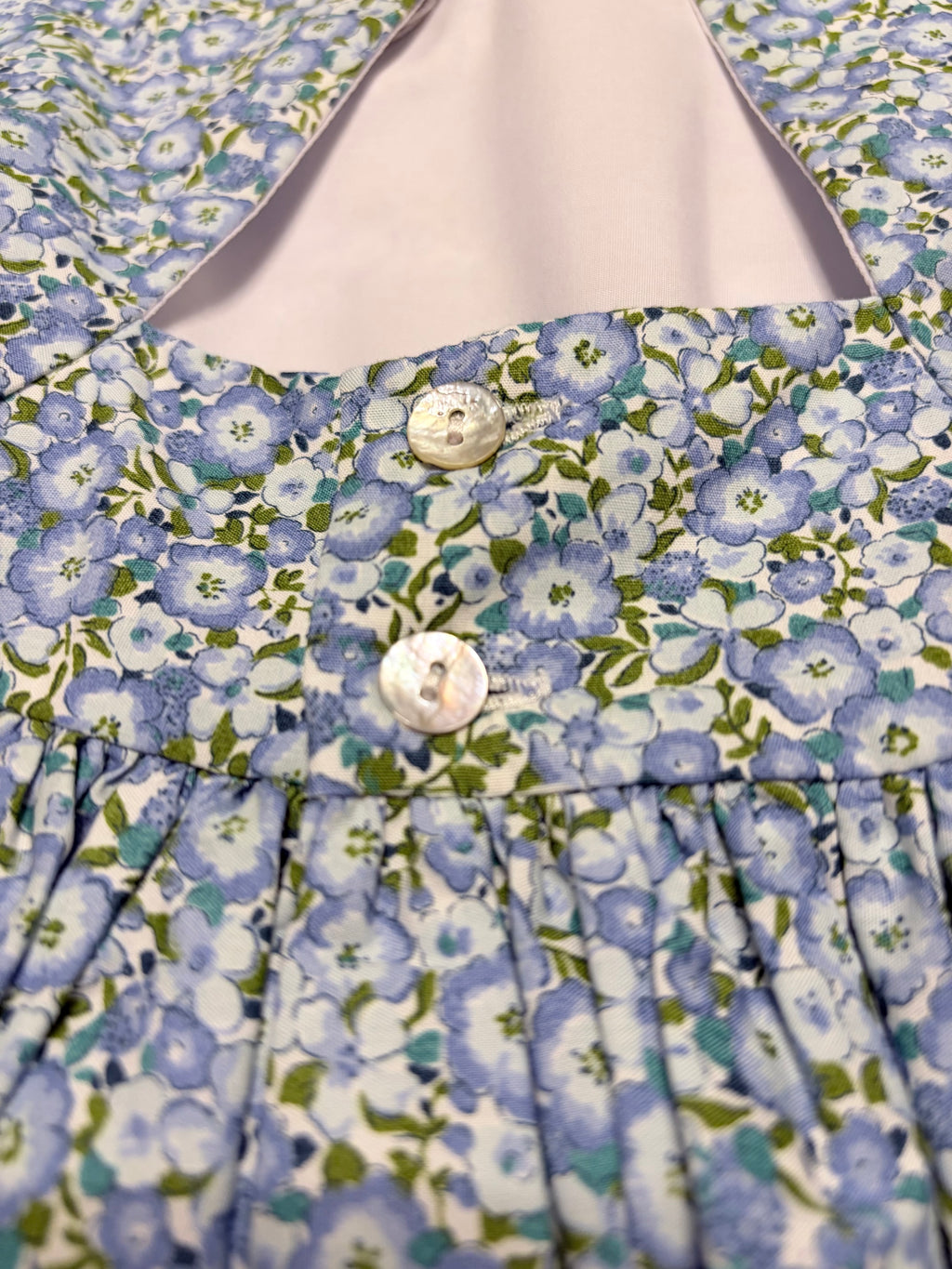 Alessandra Blue Floral Dress With Bow
