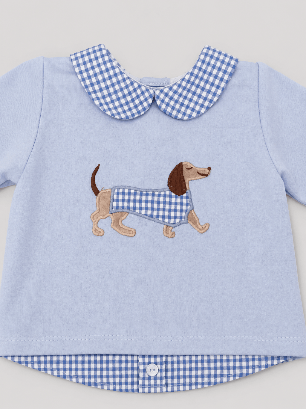 Baby Blue Embroidered Set - Mi Nina Kids