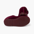 Pisamonas burgundy velvet Mary Jane - Mi Nina Kids