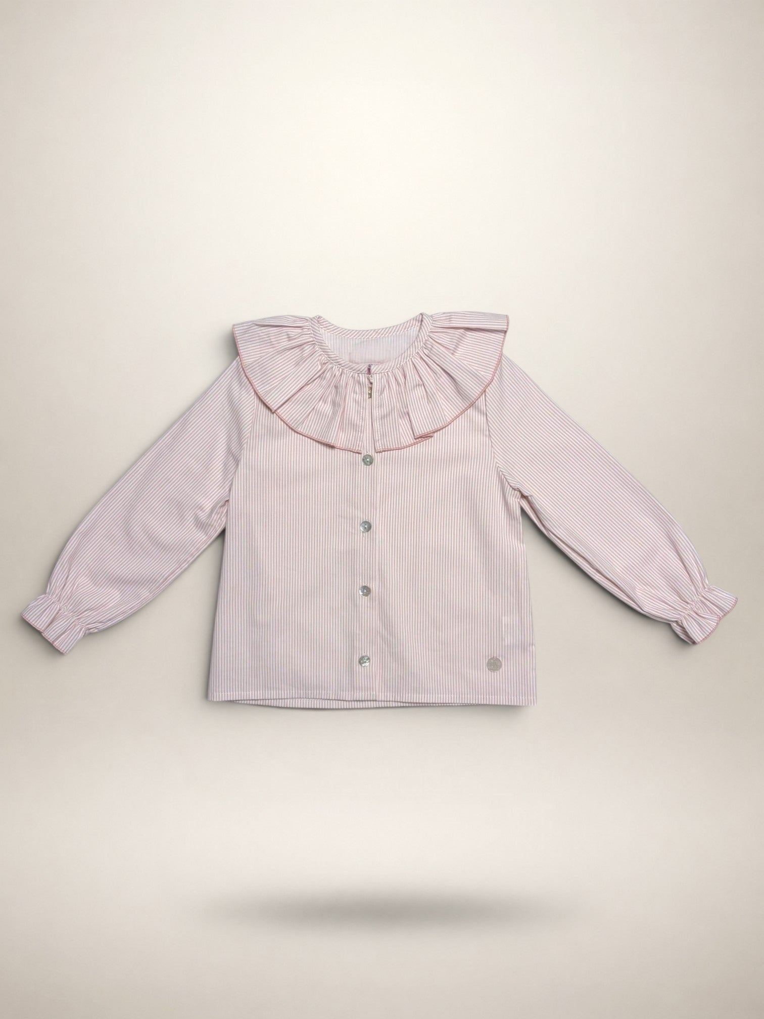 Pink Blouse With Striped Print