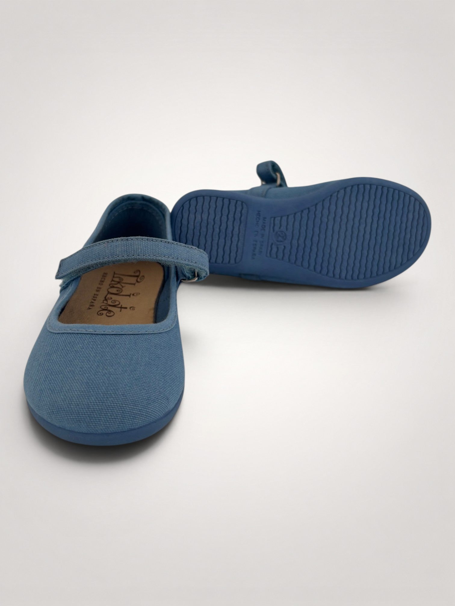 Soft Slate Blue Mary Jane Canvas
