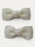 Cream grosgrain bow hair clip for girls