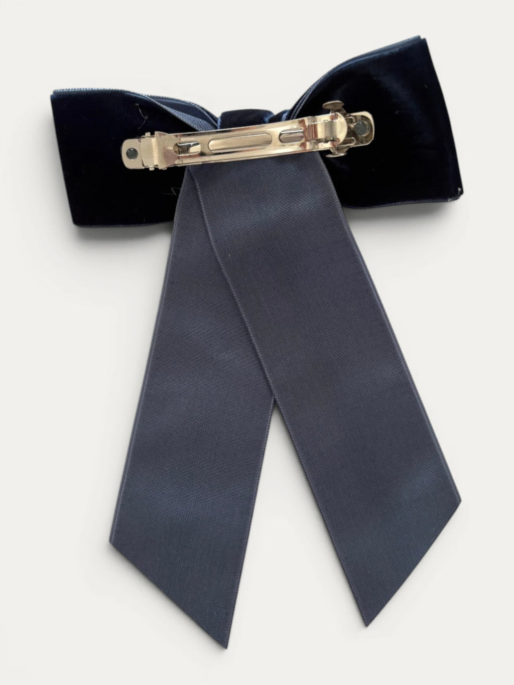 Wide Velvet Bow Clip - Mi Nina Kids