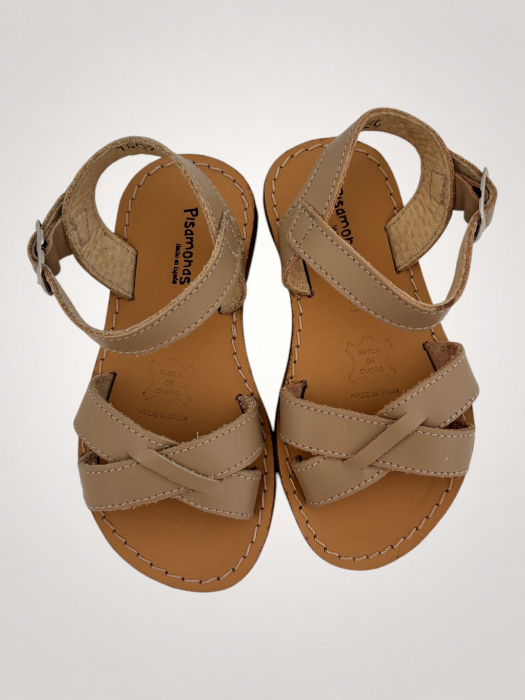 Soft Sand Cross-Strap Sandals Leather