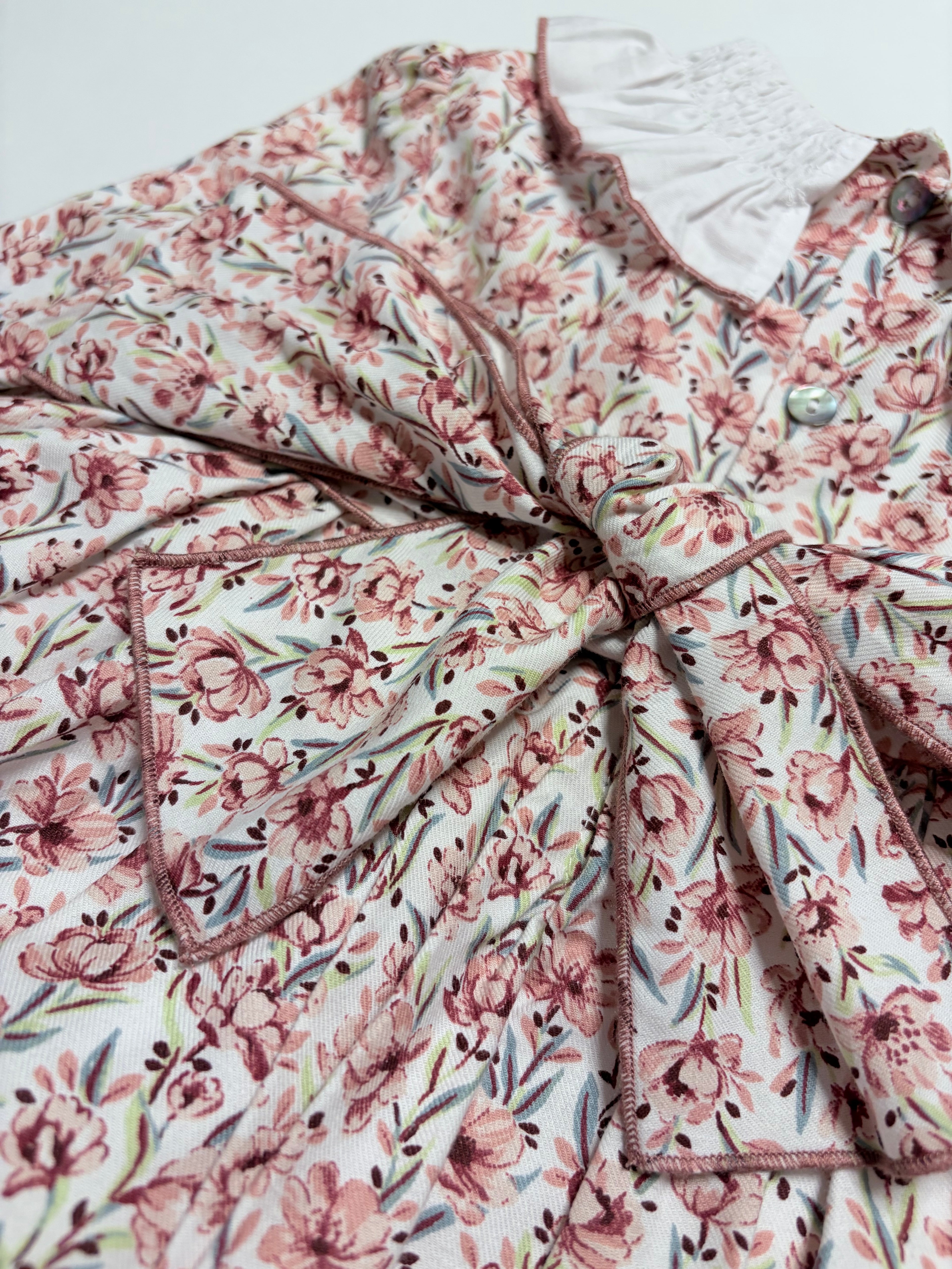 Clara Terracotta Dress With Floral Print
