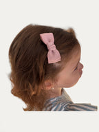 Antique Rose grosgrain bow hair clip for girls