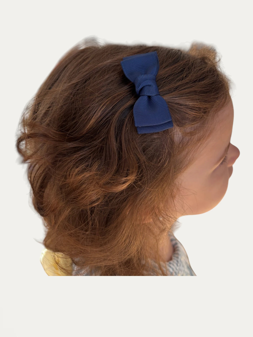 Navy Blue grosgrain bow hair clip for girls