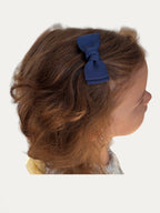 Navy Blue grosgrain bow hair clip for girls