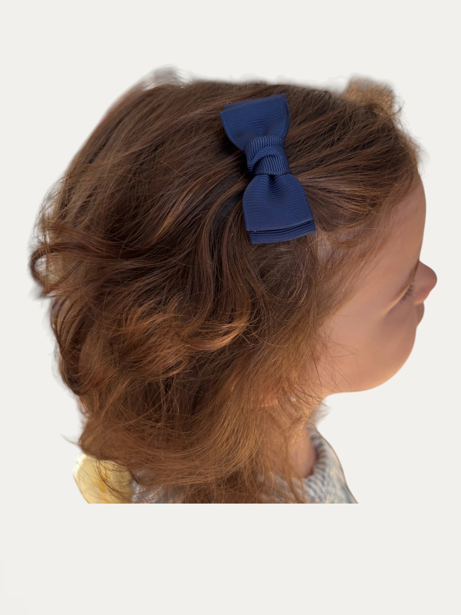 Navy Blue grosgrain bow hair clip for girls