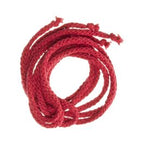 Long braided cotton hair cord for girls in Red; bright tone, elegant braided design, made in Spain and shipped from Switzerland.