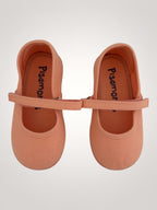 Peach Mary Jane Canvas - Mi Nina Kids