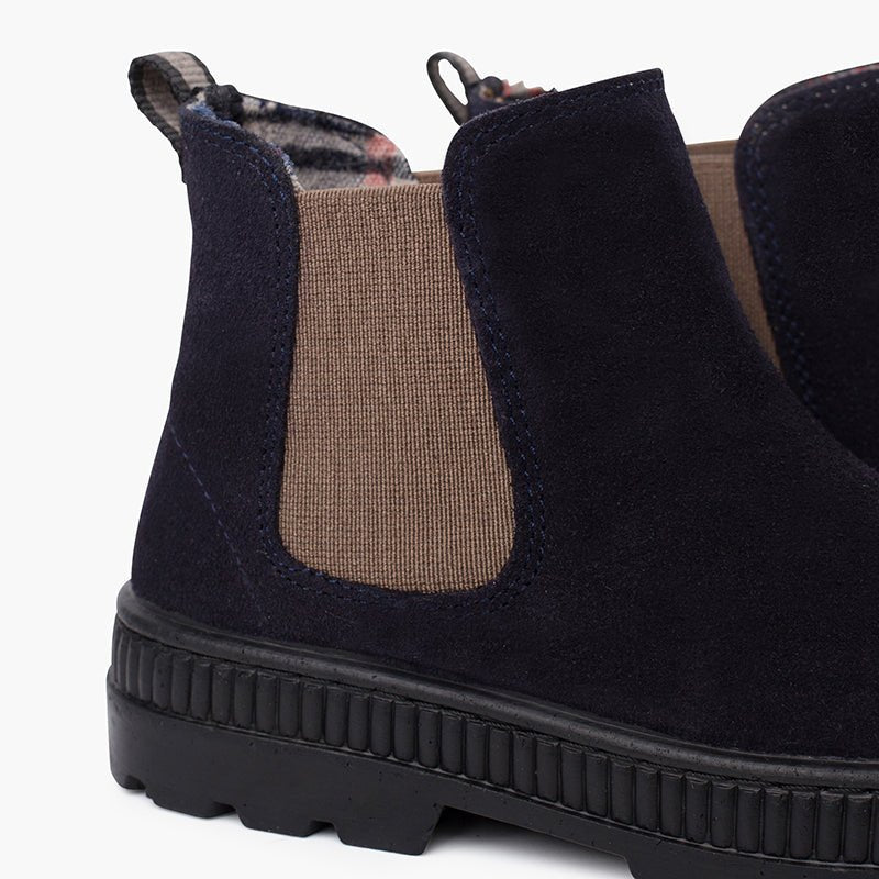 Pisamonas suede Boots Track Sole with Elastic - Mi Nina Kids