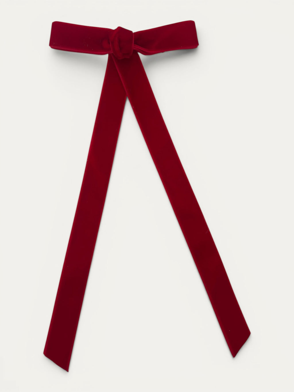Long Fine Velvet Ribbon Bow - Mi Nina Kids