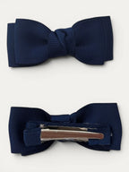 Navy Blue grosgrain bow hair clip for girls