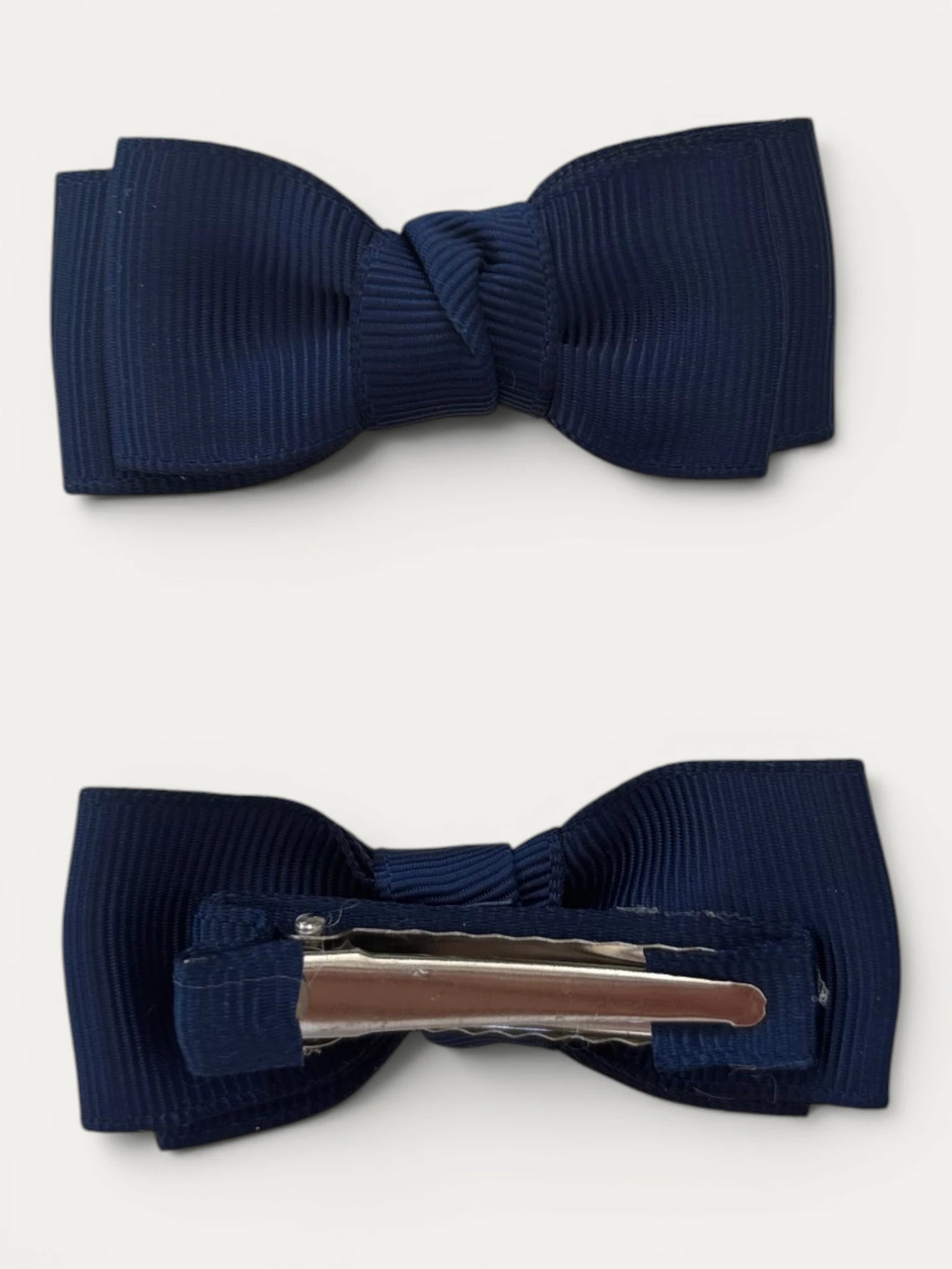 Navy Blue grosgrain bow hair clip for girls