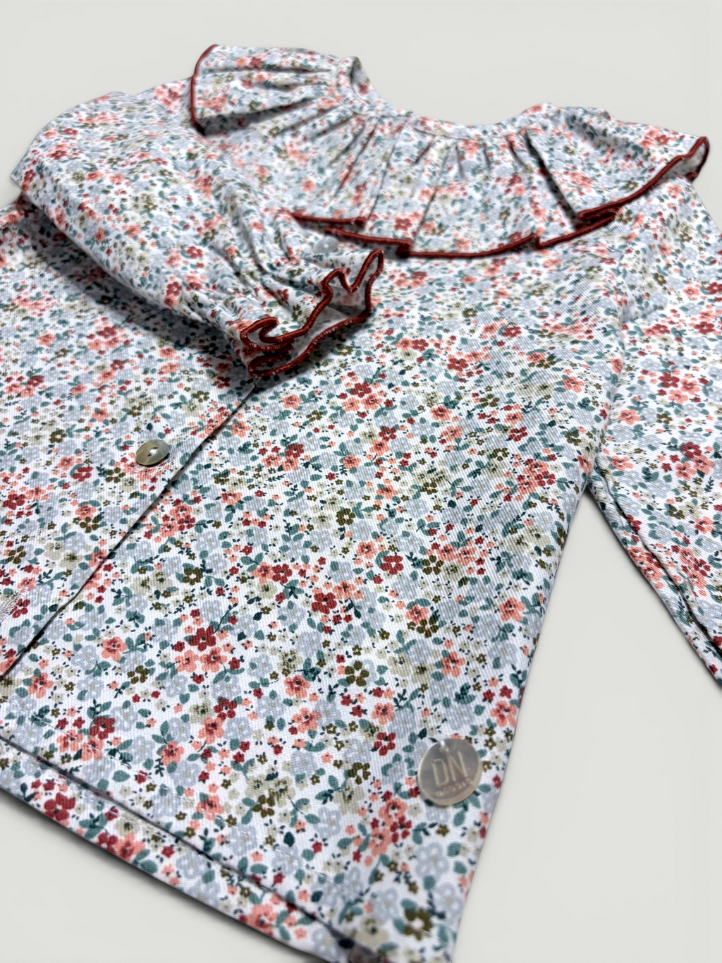 White Blouse With Floral Print