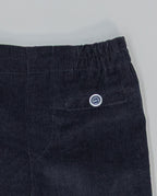 Navy corduroy boys trousers with welt pockets