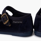 Pisamonas navy-blue velvet Mary Jane - Mi Nina Kids