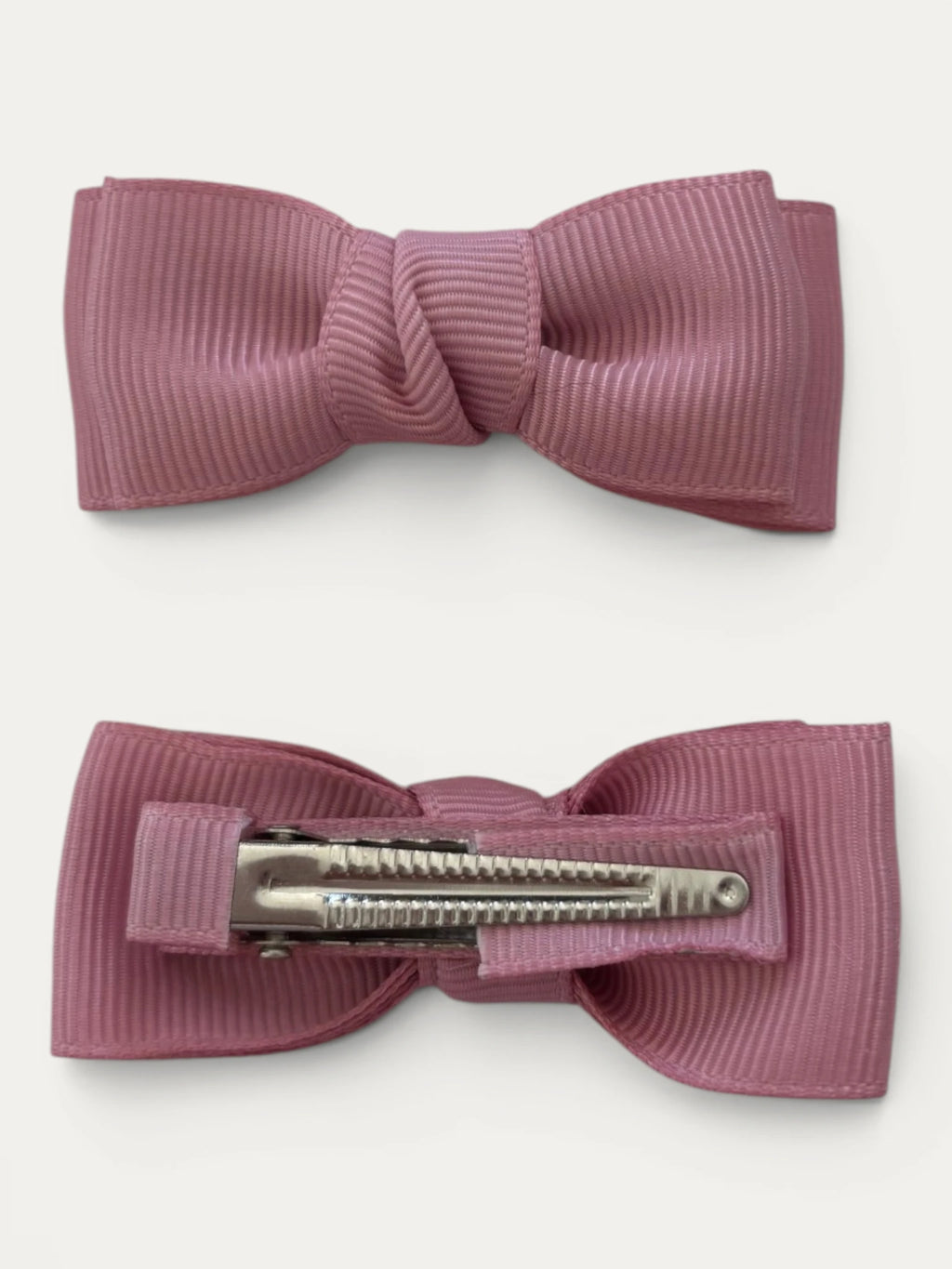 French Rose grosgrain bow hair clip for girls