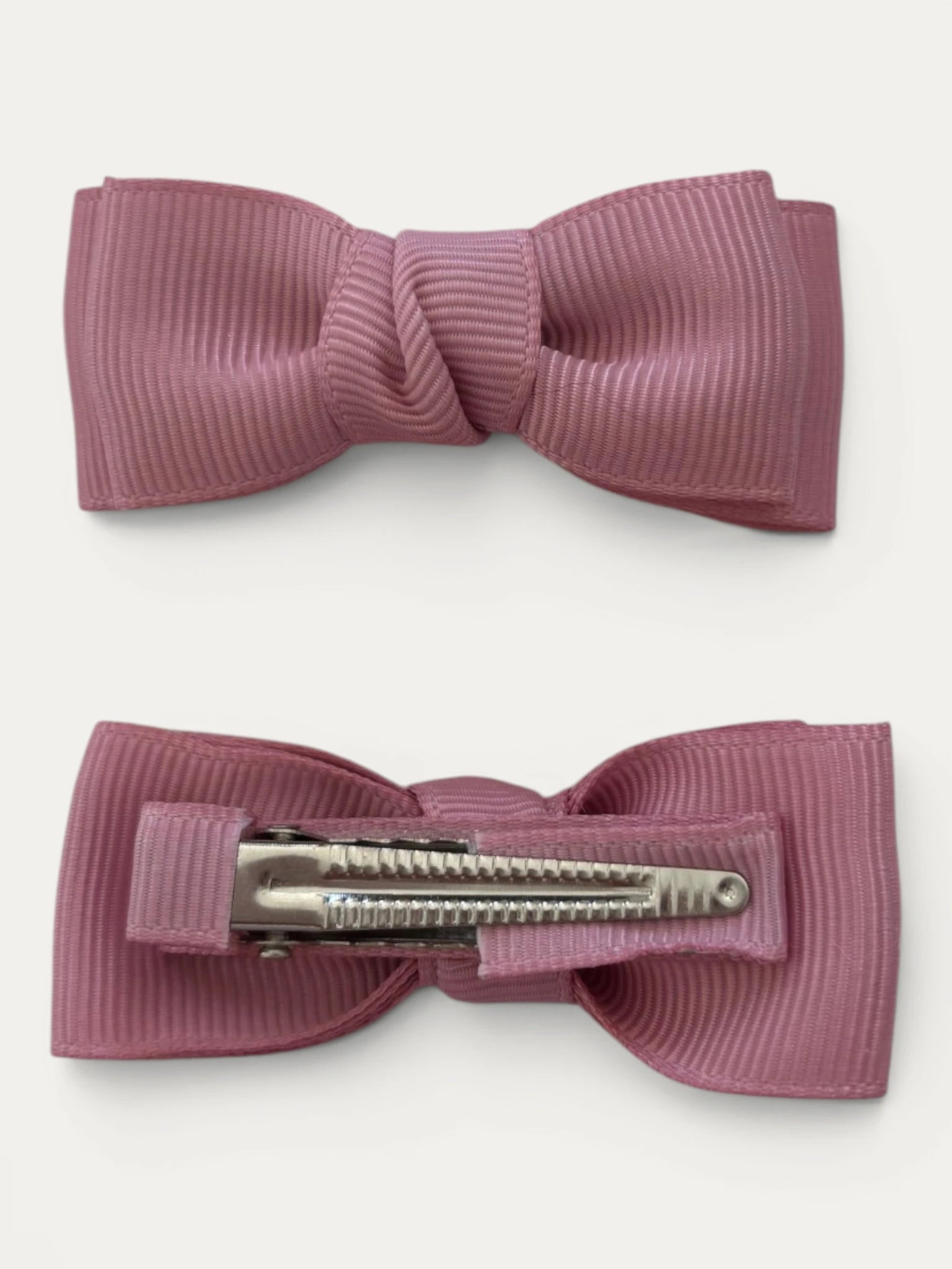 French Rose grosgrain bow hair clip for girls