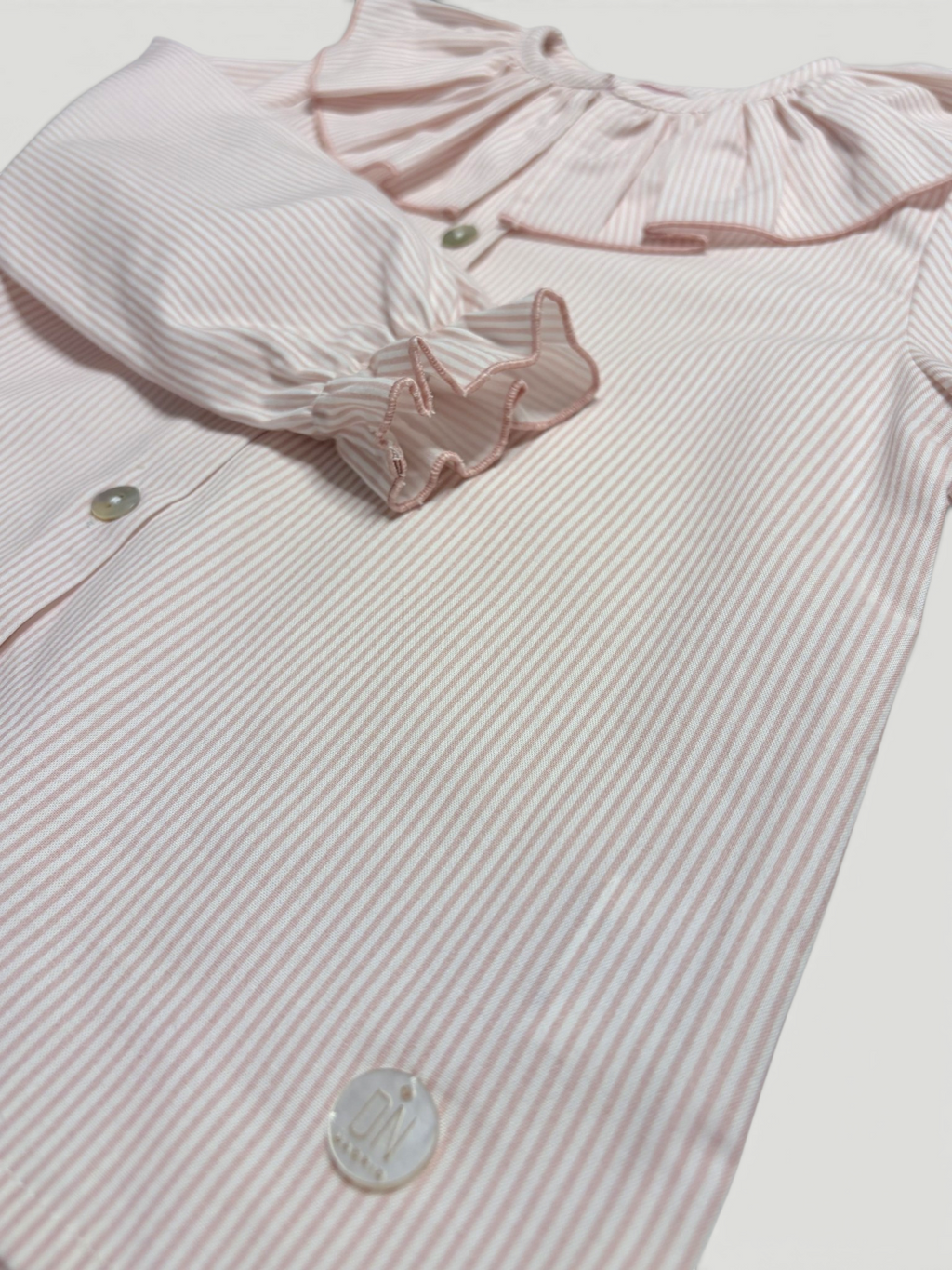 Pink Blouse With Striped Print