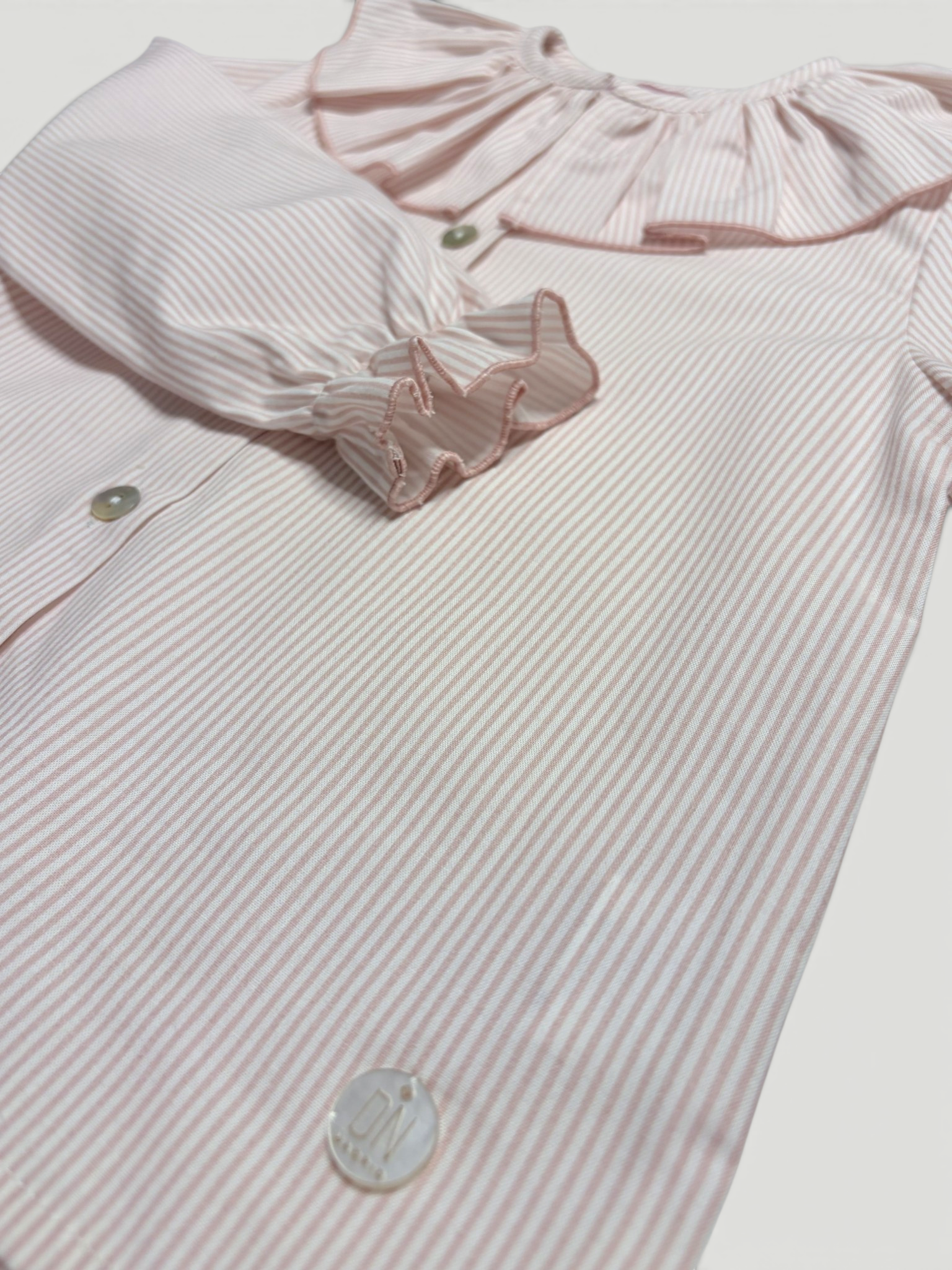 Pink Blouse With Striped Print