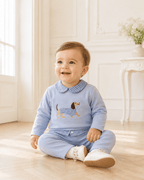 Baby Blue Embroidered Set - Mi Nina Kids