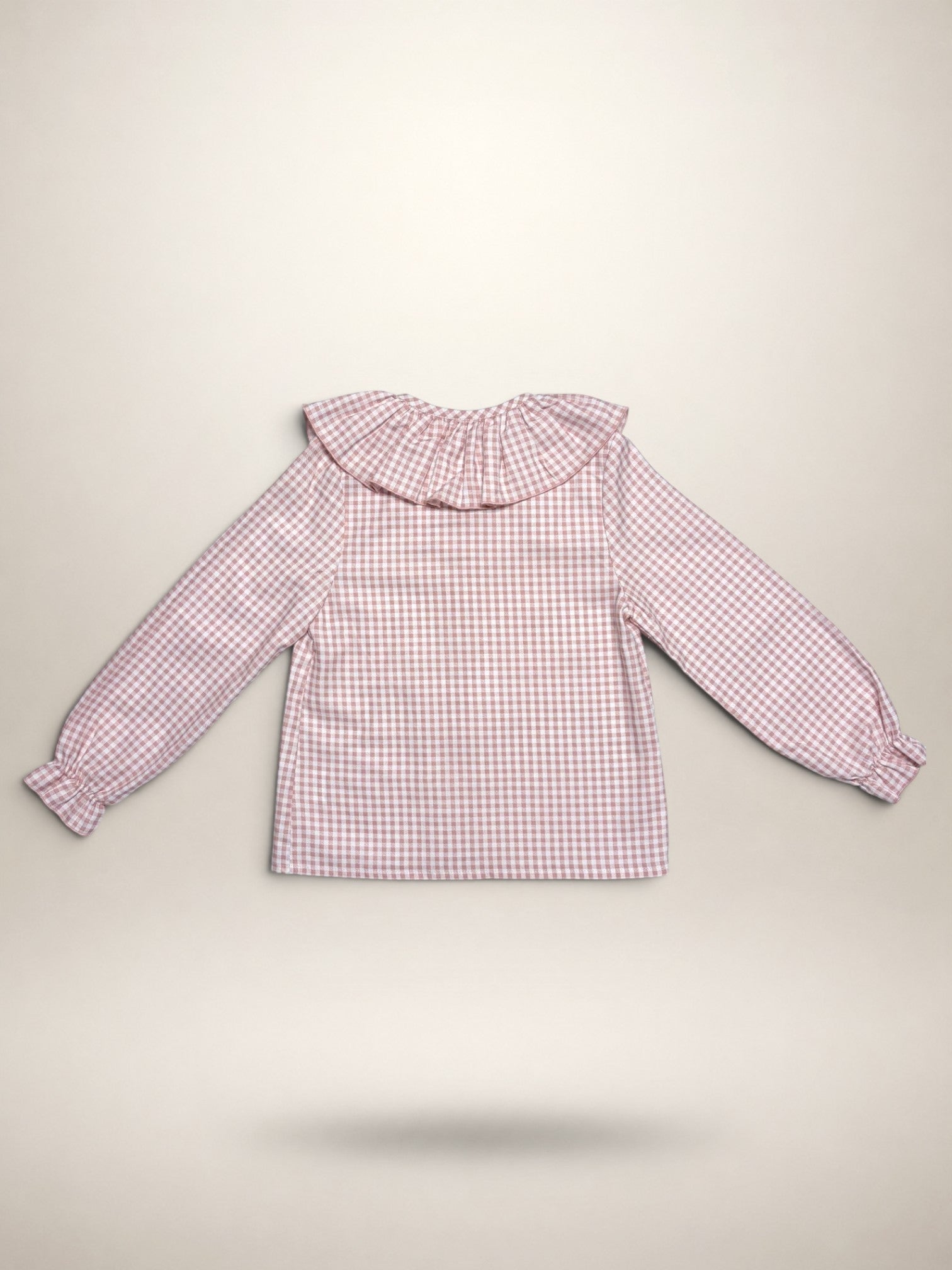 Pink Blouse With Gingham Print