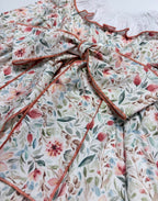 Clara Orange Dress With Floral Print - Mi Nina Kids
