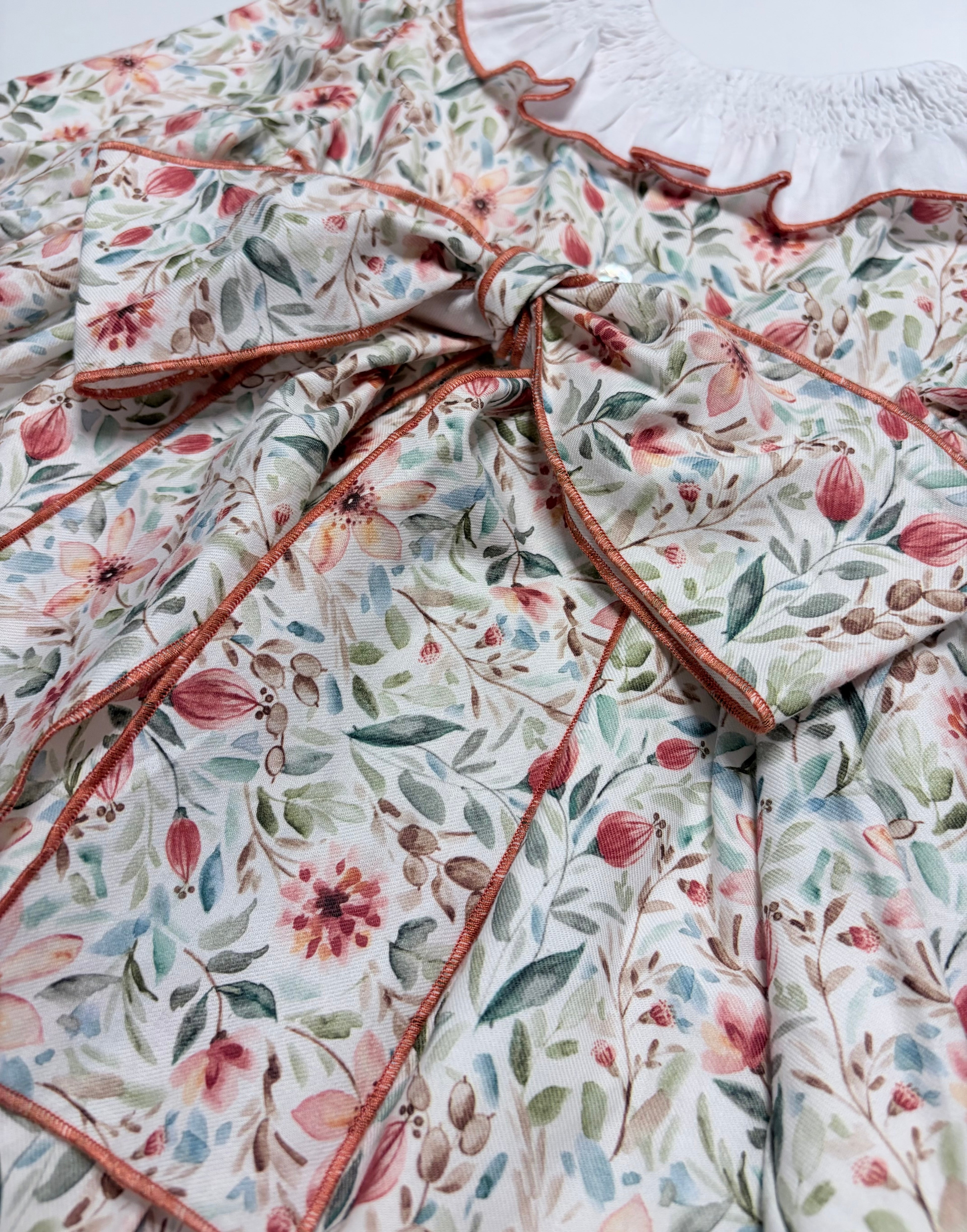 Clara Orange Dress With Floral Print