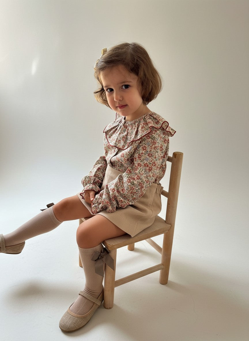 Pink Blouse With Floral Print