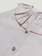 Pink Blouse With Striped Print - Mi Nina Kids