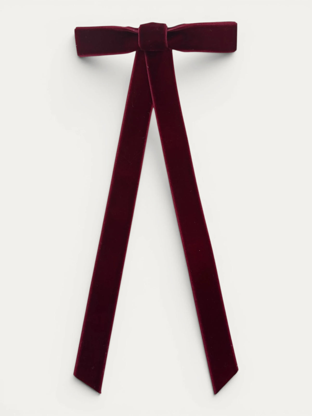 Long Fine Velvet Ribbon Bow - Mi Nina Kids