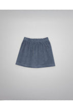 Girl blue corduroy skirt with pockets and buttons