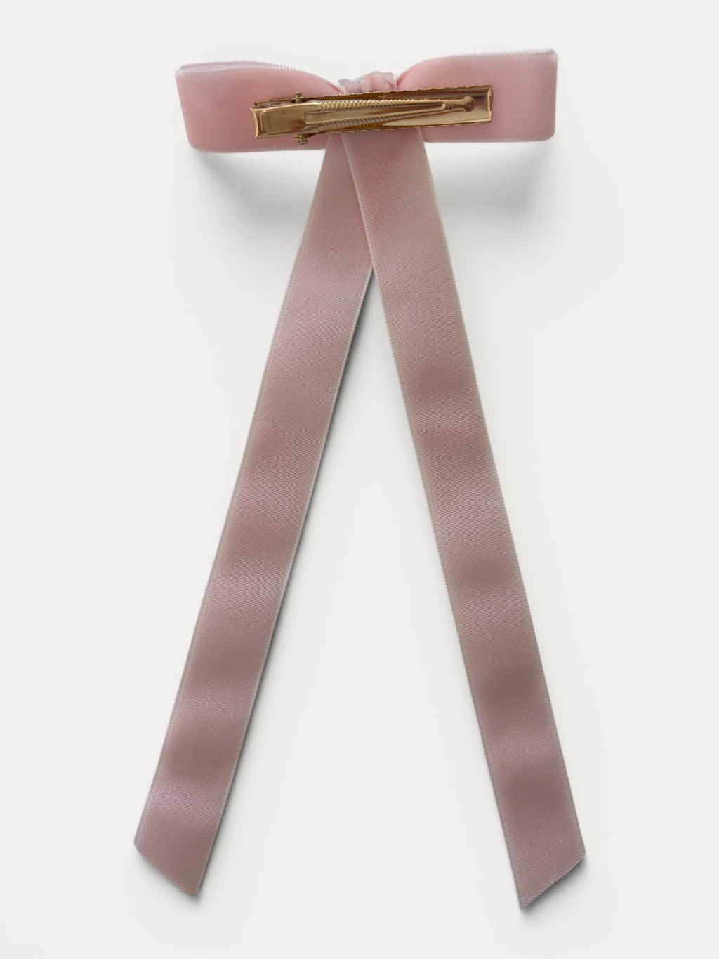 Long Fine Velvet Ribbon Bow - Mi Nina Kids
