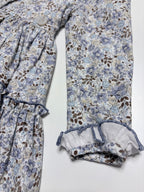 Sofia Blue Smocked Dress With Floral Print - Mi Nina Kids