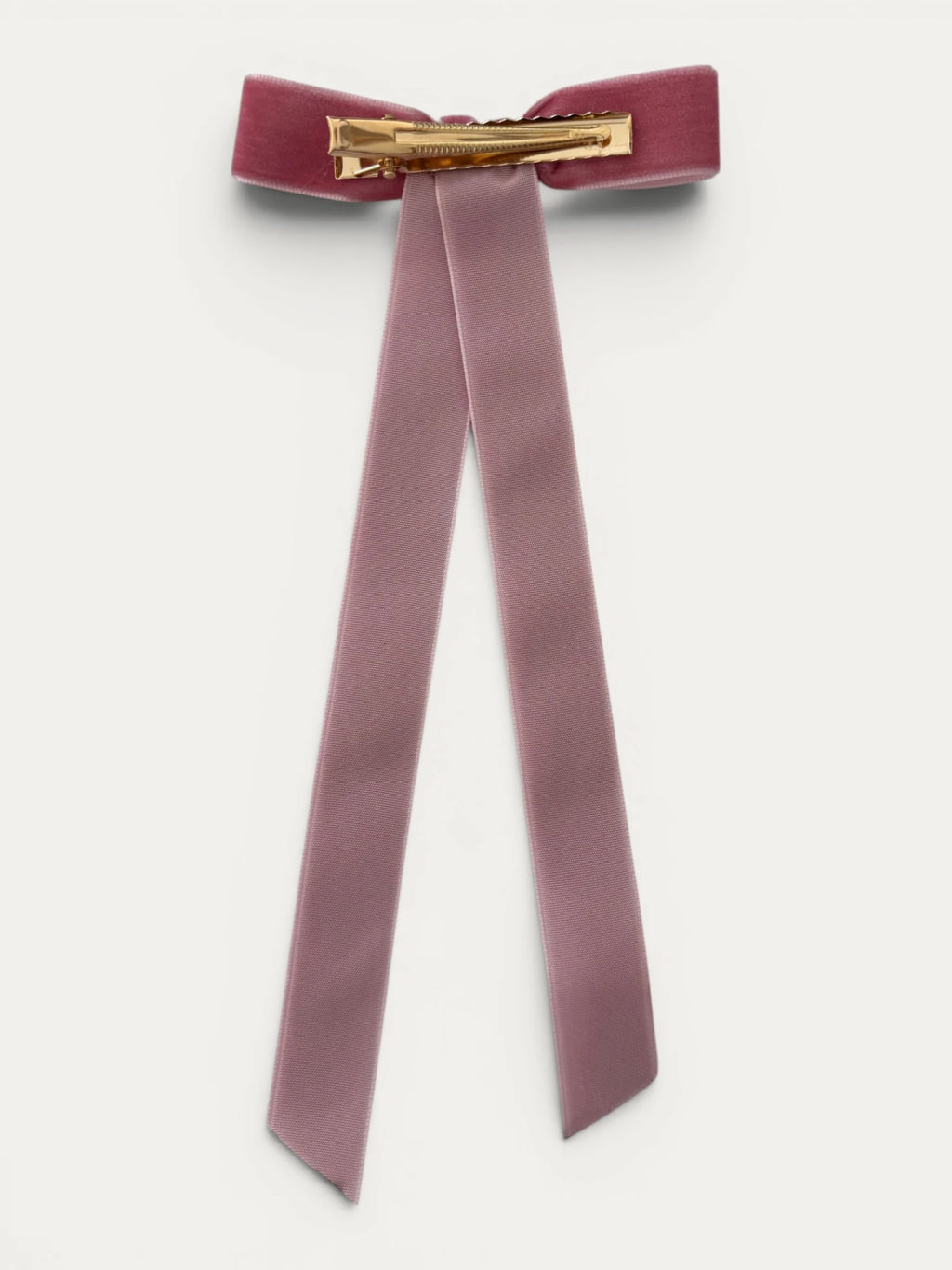 Long Fine Velvet Ribbon Bow - Mi Nina Kids