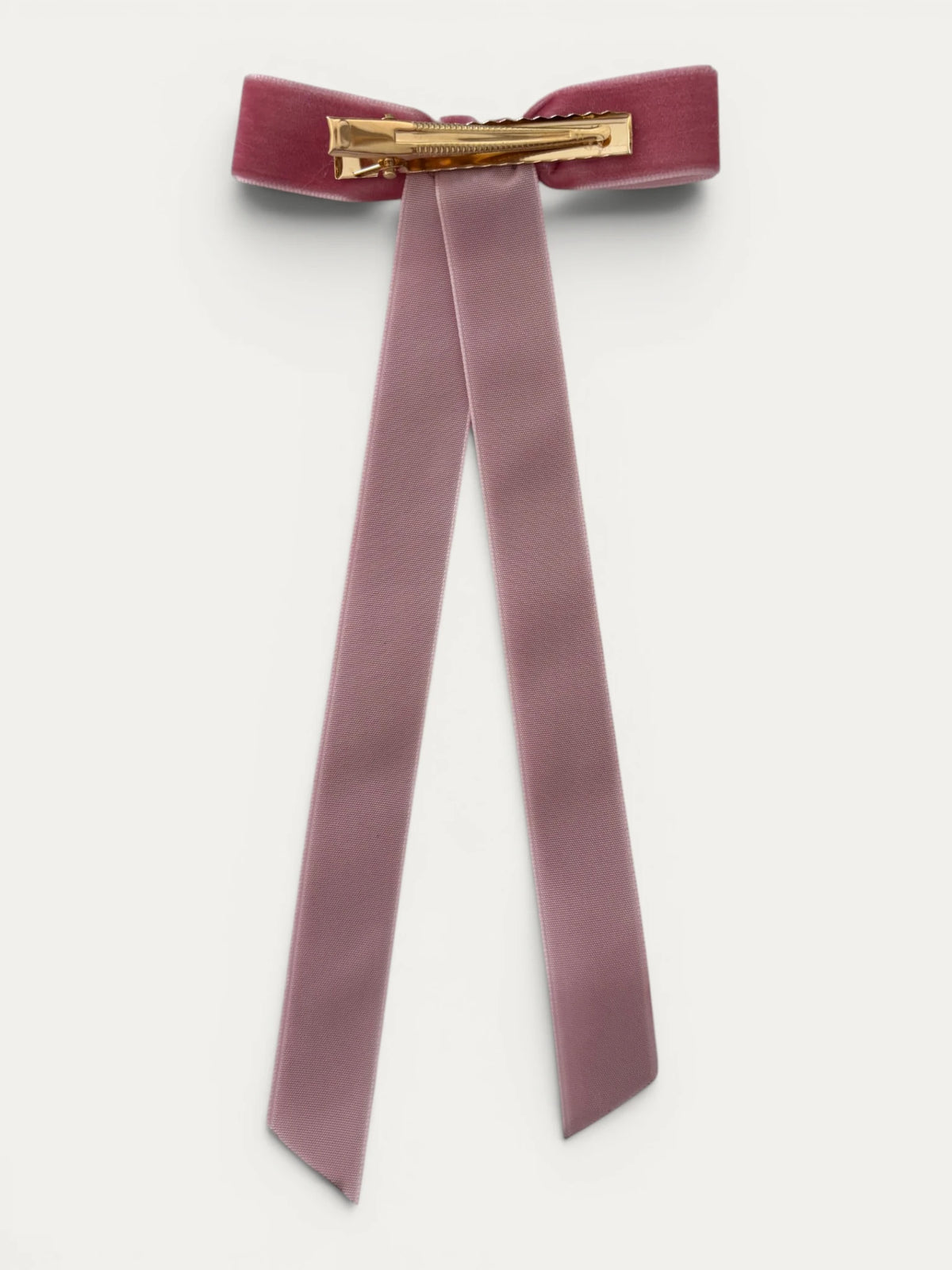 Long Fine Velvet Ribbon Bow - Mi Nina Kids