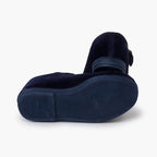 Pisamonas navy-blue velvet Mary Jane - Mi Nina Kids